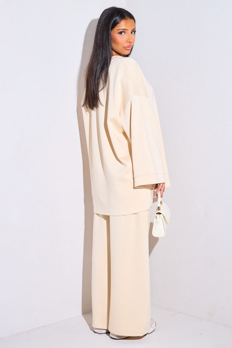 Comfy co-ord set met lange top en oversized broek